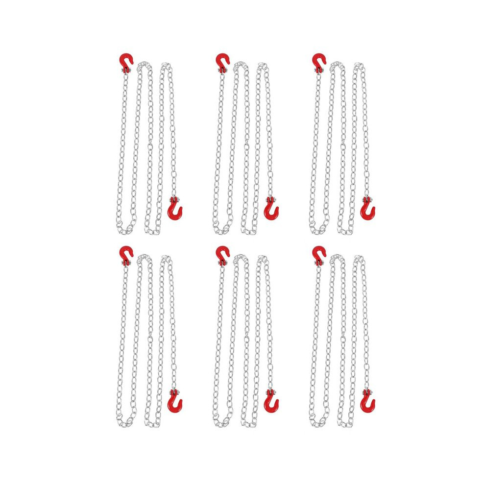 6X 1:10 Rc Crawler Accessories Tow Chain With Trailer Hook For Axial Scx10 90046 Cc01 Rc4wd D90 D110 Tf2 Light 6033149718738