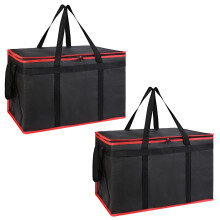 Insulated Food Delivery Bag Heavy Type Thermals-black red