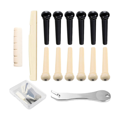 Practical Professional Guitar Bridge Pins Saddles Metal-Set 1