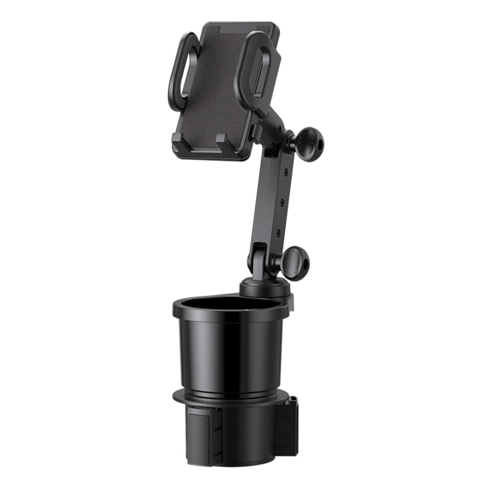 2 In 1 Car Cup Phone Holder Expander Cup Holder Phone Mount With Long Arm Adjustable Base Rotating Cup Stand 9187378997413