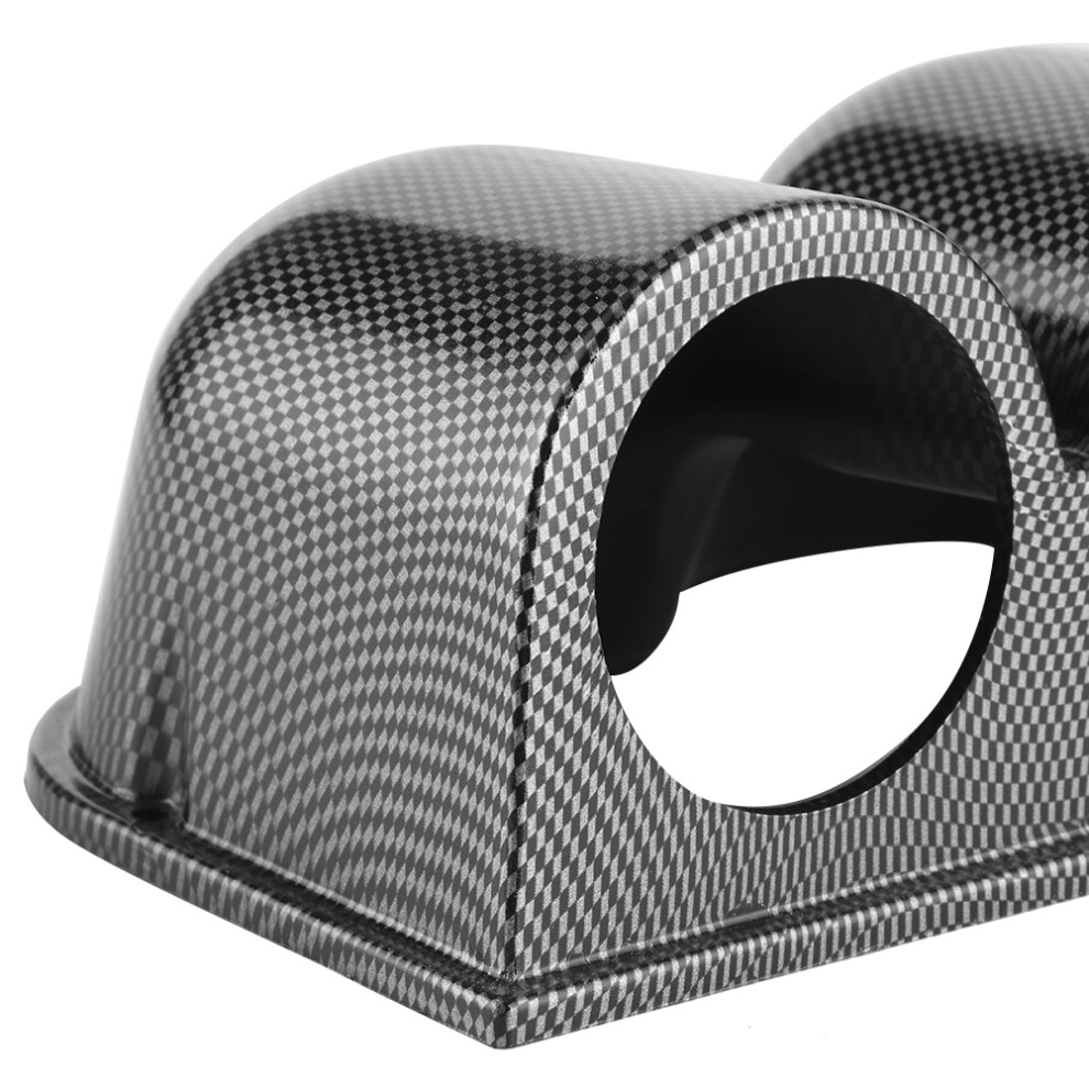 52Mm/2In Carbon Fiber Style 2-Hole Gauge Mount Holder For Car Dash 4121379784523