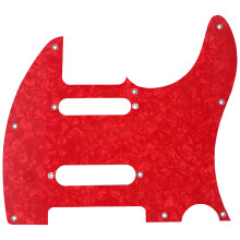 Pickguard pour guitare basse à 8 trous, plaque à gratter à-Rouge