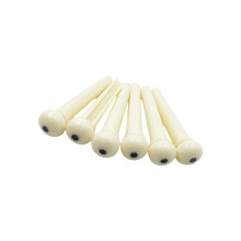 Le pont de guitare acoustique goupille le-Points noirs blancs