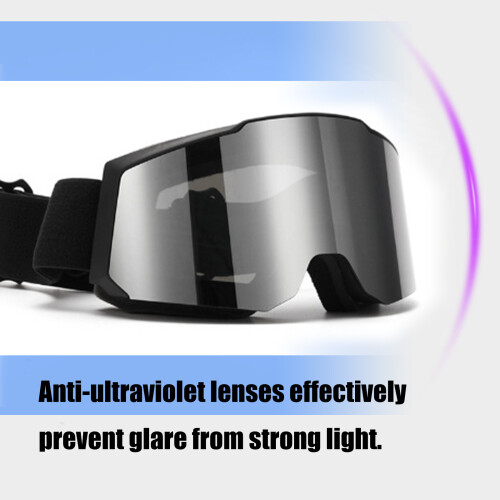 Multifuntional Ski Goggle with Impact-White frame light bl 1