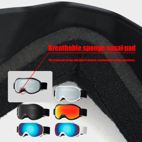 Double Layer Ski Goggles for Men Women-Sand black frame No. 2