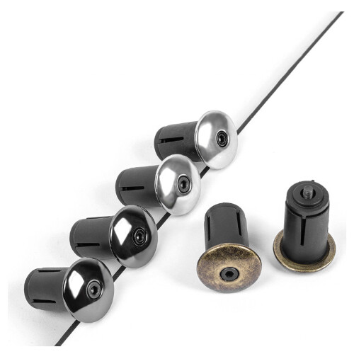 Universals Bike Handlebars End Plugs-Electroplated black 2