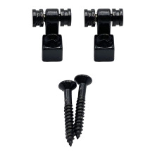 Retenues de cordes de rouleau de guitare avec vis de-Noir