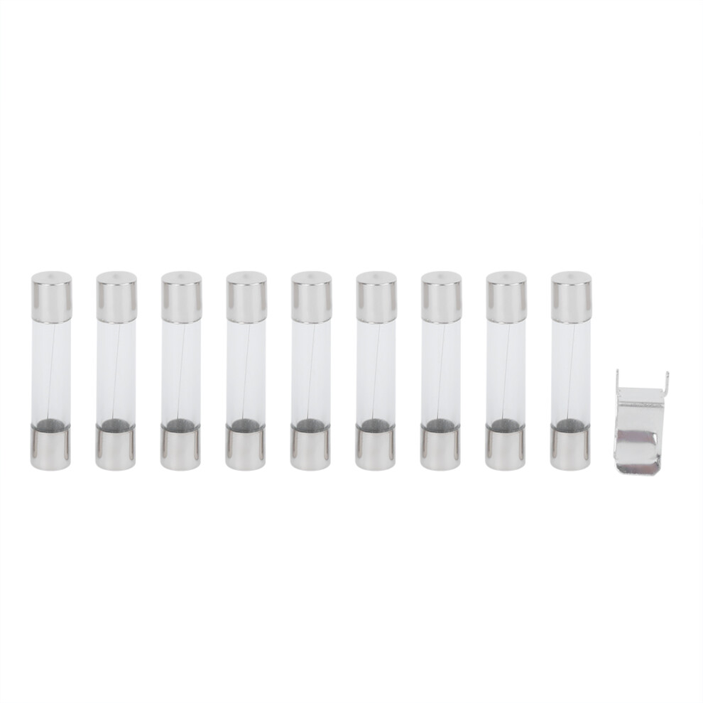 82Pcs Glass Tube Fuses Assortment Kit 0.5A-30A 6X30mm Transparent 3611379784599