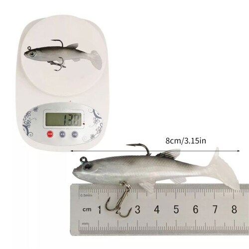 5Pcs Fishing Baits Plastic Lures Paddle Tail Swimbaits for 2