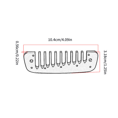 Peigne Harmonica en métal, 10 trous, accessoires pour-Or 2
