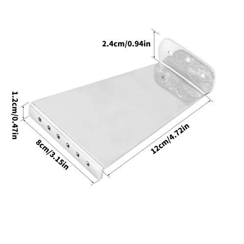 6-String Guitar Tailpiece Metal Fixed Bridge Electric-Silver 2