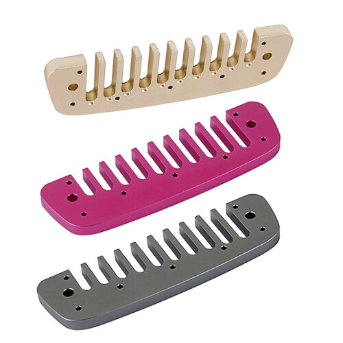 Peigne Harmonica en métal, 10 trous, accessoires pour-Or 1