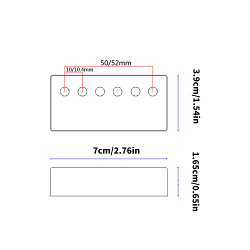 Couvercle de micro de guitare, couleur bleu rouge, couvercle de 2