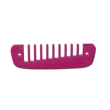 Peigne Harmonica en métal pratique pour étudiants-Rose rouge