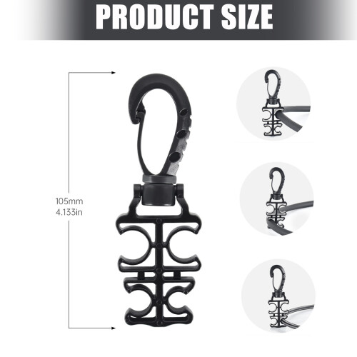 Scubas Diving Hose Holder Clip Diving Double BCD-White 1PCS 2