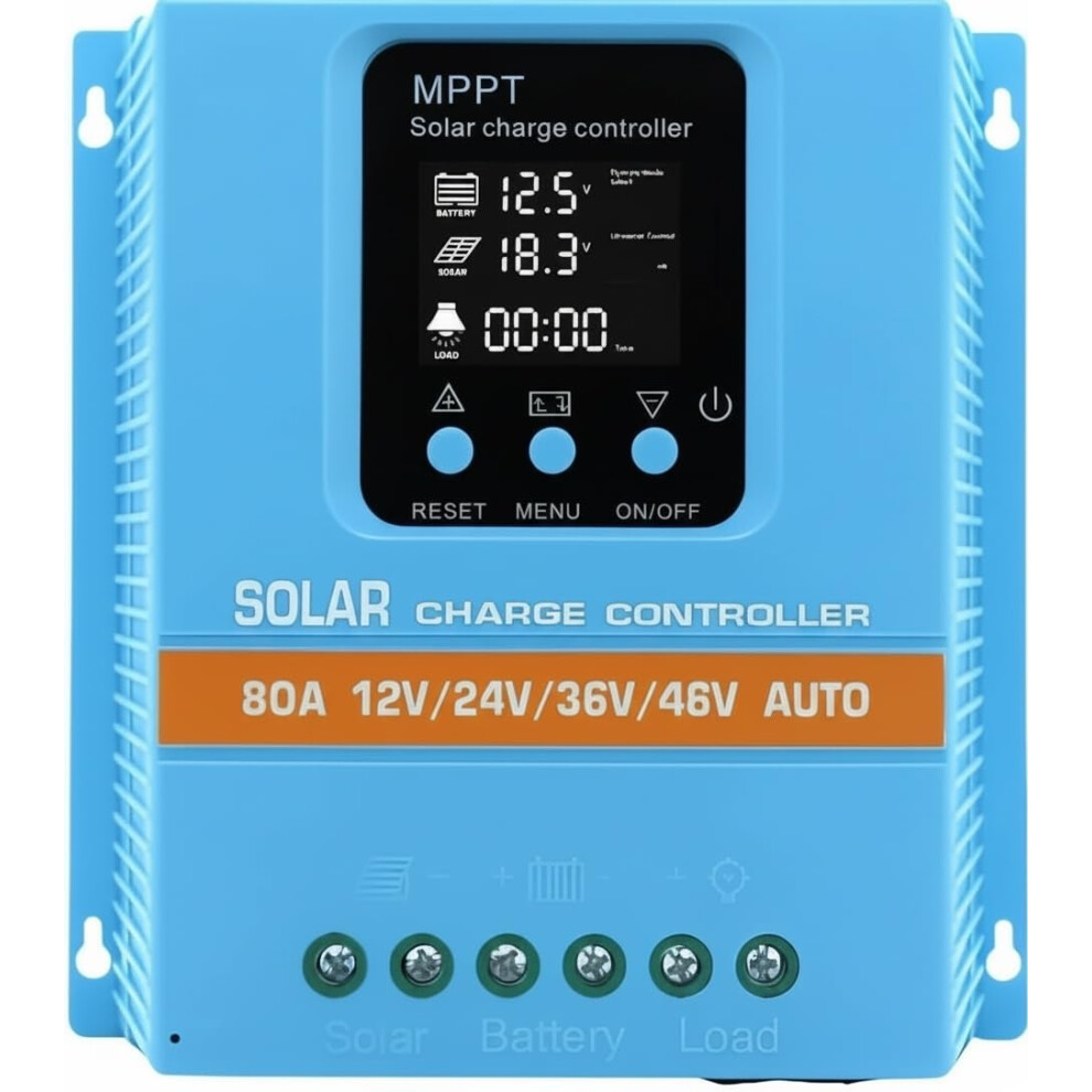 80A Mppt Solar Charge Controller 12V48v Lcd Display Dual Usb For Lithium And Lead Acid Batteries 9199774781756