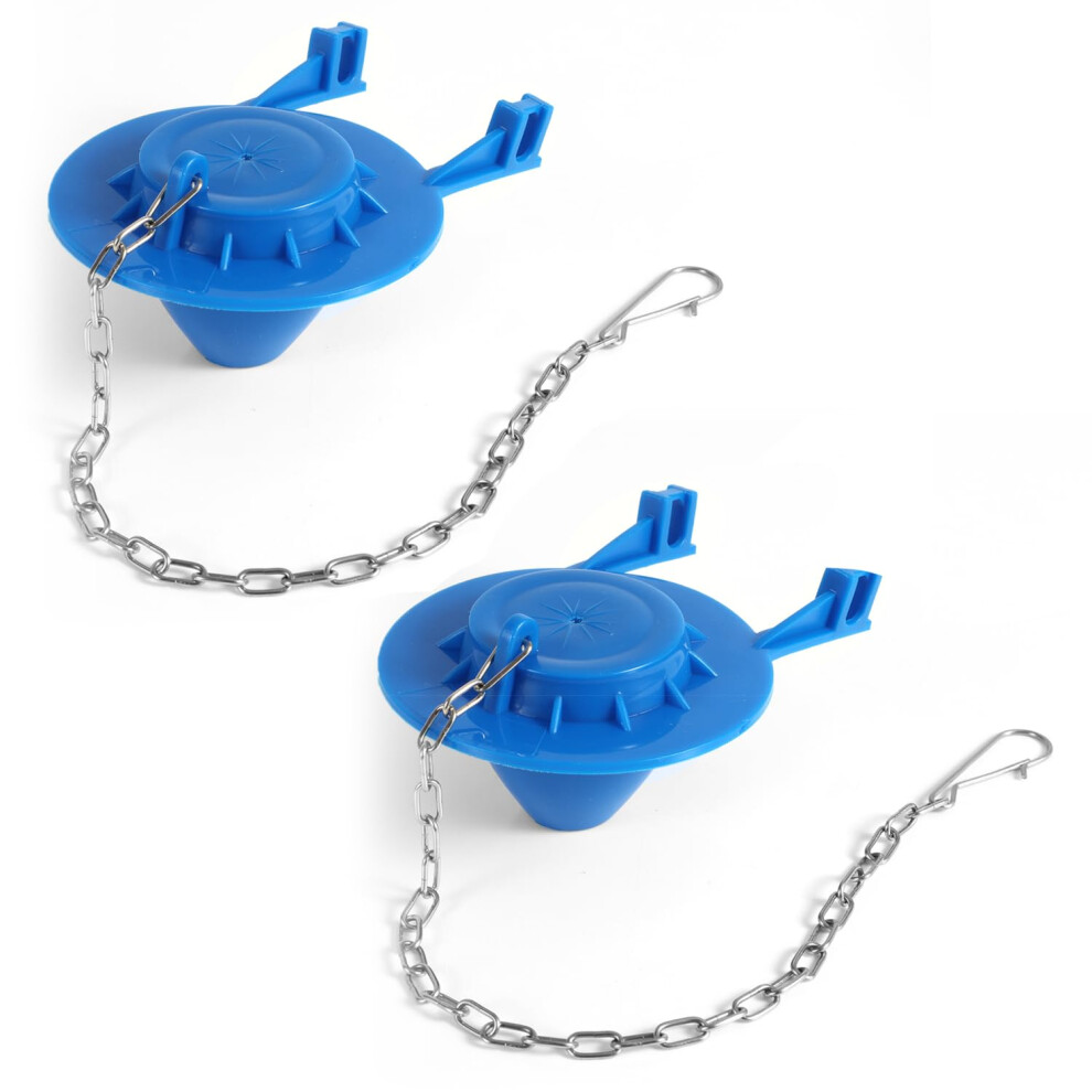 2Pcs Toilet Flapper Replacement, 2 Inch Universal Leak Prevention Pvc Design With Stainless Steel Chain 9187378998212