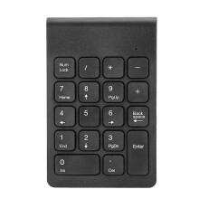 Draadloos Bluetooth-numeriek toetsenbord, ergonomisch ontwerp en oplaadbare batterij, compact formaat voor gebruik onderweg.