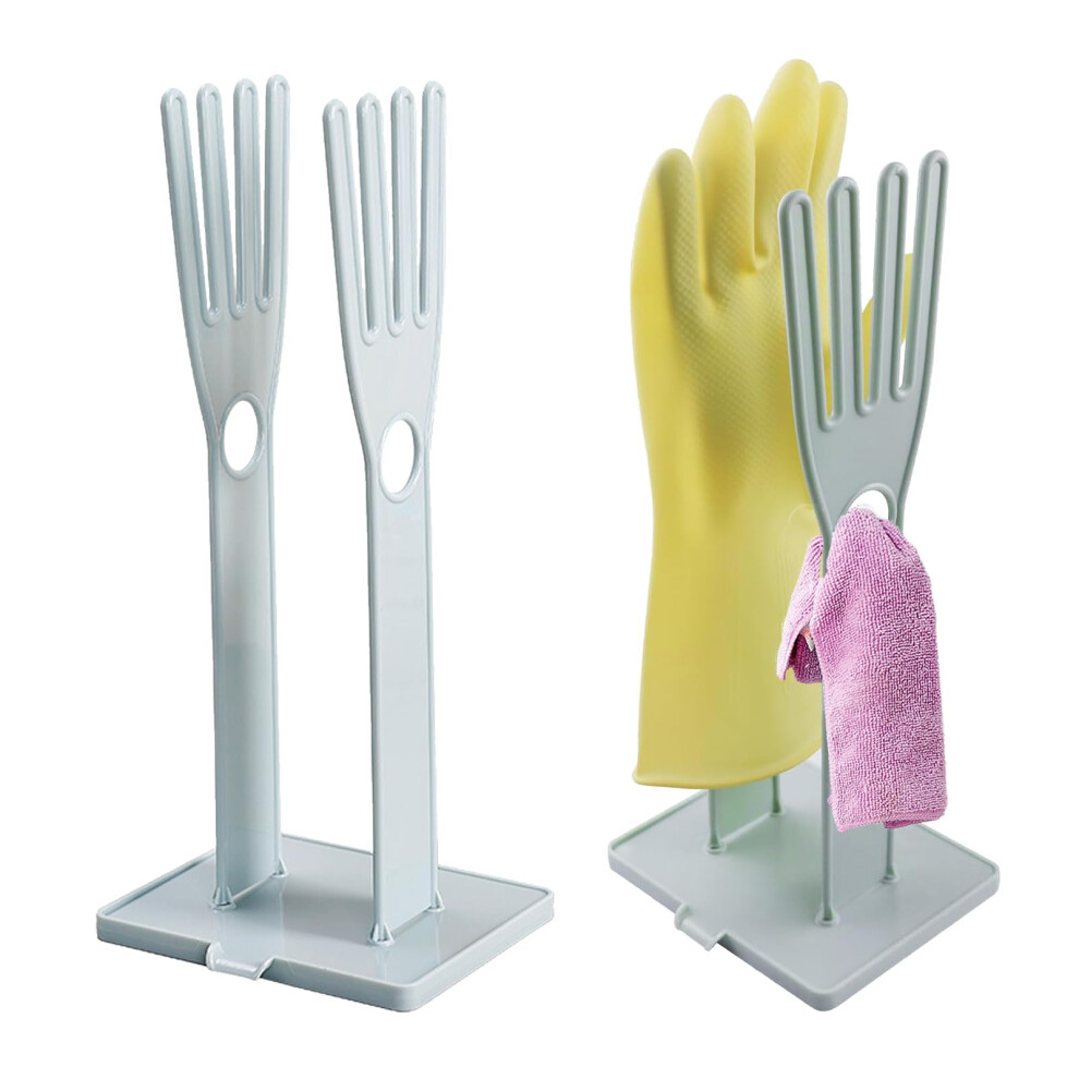 Glove Drying Rack With Drip Tray, Dishwashing Gloves Holder For Kitchen Sink, Spacesaving Abs 9187378998342