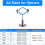 4PCS 304 Stainless Steel Adjustable Pipe Clamp 3/4 Inch Wall or Ceiling Mount Support Bracket 4