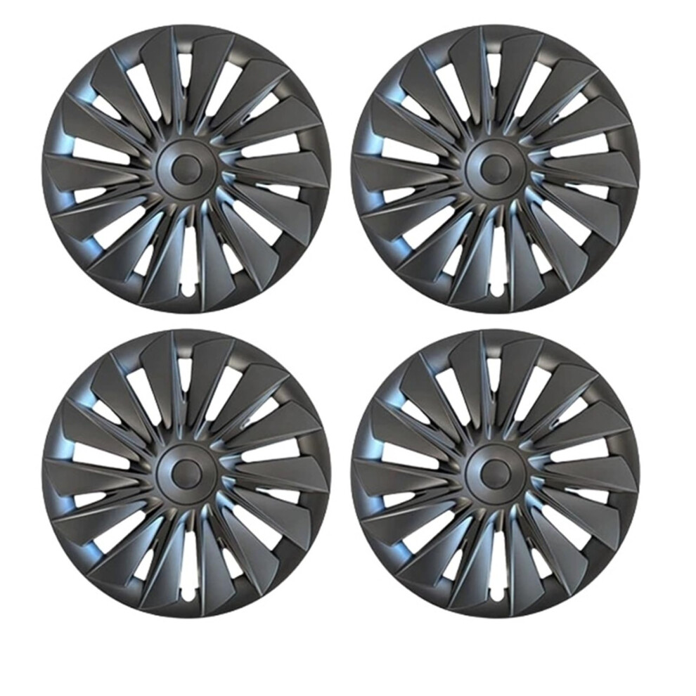 Wheel Covers 19 Inch Gun Full Rim Abs Hubcaps Set With Rust Protection For Tesla Model Y Grey 9187378998496