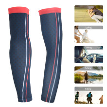 BOODUN 1Pair Breathable Summer Sun Sleeves for Outdoor Activities Blue Red S/M