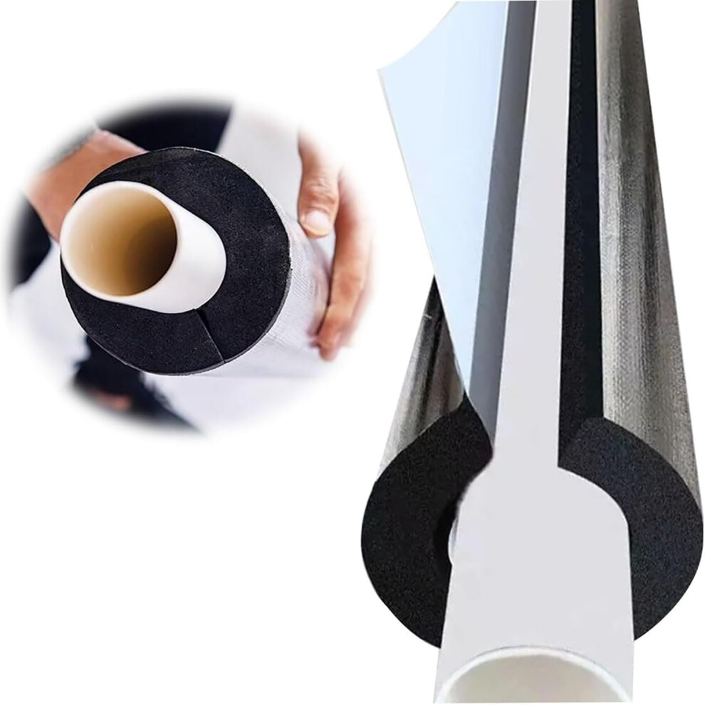 Aluminum Film Pipe Insulation Sleeve For Hot And Cold Pipes, Freeze Protection 1.18' Id 21/2' 9094768010457