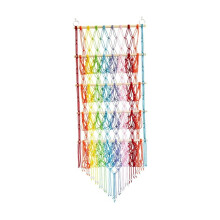 Hanging Organizer Plush Toy Storage Stuffed Animal Net Hammock Boho Macrame for Home Bedroom Books Children Bath Toys