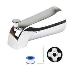 Tub Spout with Diverter, Chrome Slip Fit Bathtub Faucet Replacement for 1/2 Inch Copper Pipe