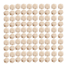 Diy Craft Beads, Customizable Surface Wooden Beads for Handmade Jewelry, Geometric Shapes Polygons Spacer Beads 100Pcs
