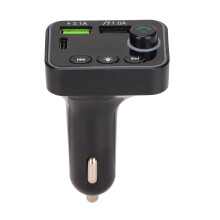 Bluetooth Adapter For Car With FM Transmitter Upgraded Bluetooth 5.3 Technology Noise Suppression And Dual USB Ports Handsfree Calling Audio Receiver