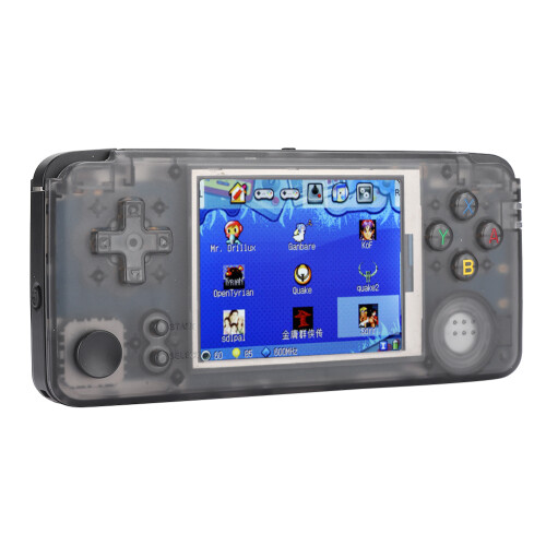 Console de jogos portátil compacto, a melhor aventura retrô com tela IPS de 3 polegadas e laminação OCA completa, design com dois joysticks para 2