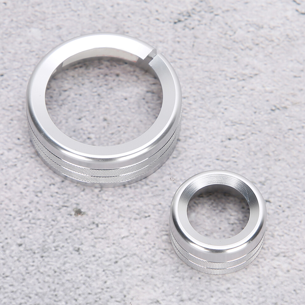 2Pcs Aluminum Alloy Multimedia Control Knob Trim For Alfa Romeo Giulia/Stelvio 2020 Silver 4401379788623
