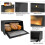 Large Bamboo Bread Box with Window, Farmhouse Countertop Bread Holder Keeps Bread Fresh Longer 4