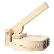 Wooden Tortilla Press 6 Inch Roti Maker with Ergonomic Handle for Dumplings and Empanadas
