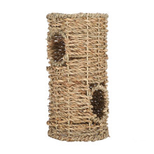 Cama de rede para pequenos animais, local seguro e confortável, água pura e natural, grama, túnel de brincadeira à prova de mordidas, incentiva a