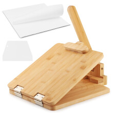 10 Inch Bamboo Tortilla Press, MultiSize Wooden Tortilla Maker with Parchment Paper for Homemade Tortillas