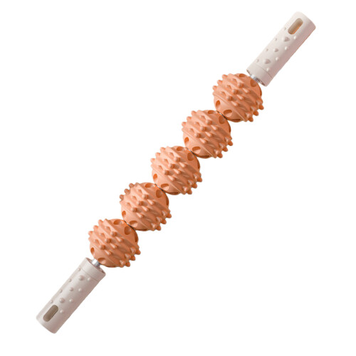 5 Roller Deep Tissue Massage Stick For Muscle Relief-Orange