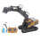 RC Construction Vehicle Remote Control Excavator Full Functional 2.4Ghz Transmitter Auto Pairing Multi Angle Operation Rechargeable Batteries Gift 1