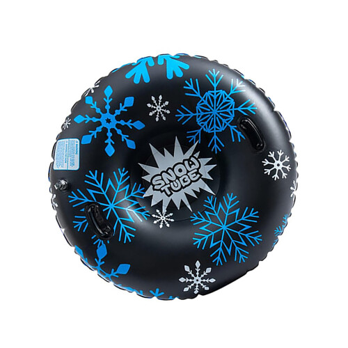 Inflatable Winter Sledding Disc 47Inch-Black snowflakes