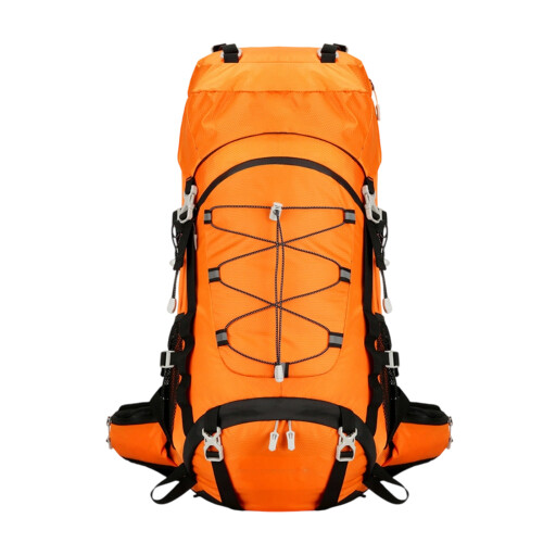 60L Large Capacity Hiking Backpack Trekking Backpack- Orange.