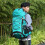 60L Large Capacity Hiking Backpack Water Resistant-Lake blue 5
