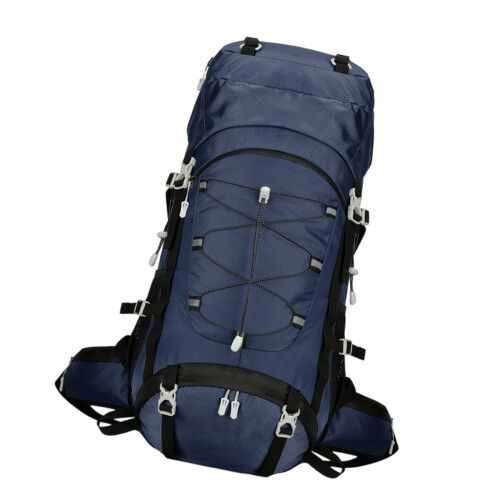 60L Large Capacity Hiking Backpack Water Resistant-Dark Blue