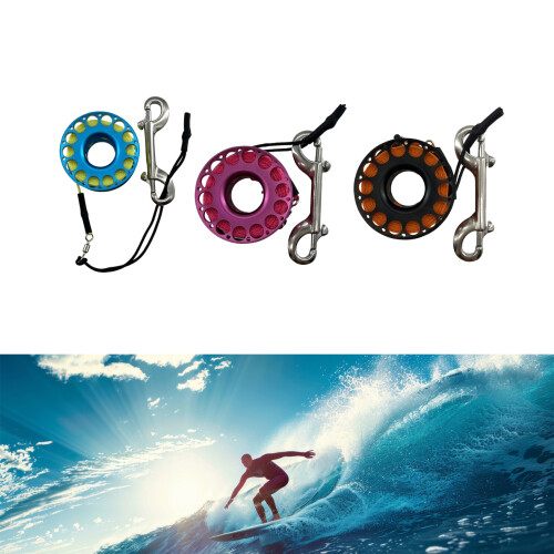 Scubas Diving Spool Finger Reel With Double-Fluorescent yellow 2