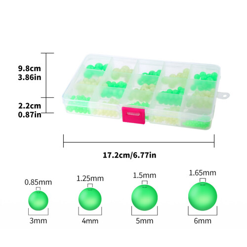 633pcs Glow Bobber Stopper Professional Float Sinkers Stops for 2