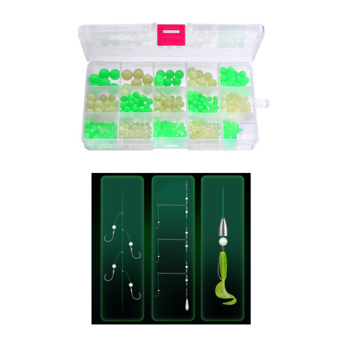 633pcs Glow Bobber Stopper Professional Float Sinkers Stops for 1