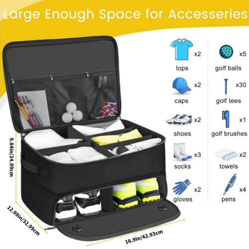 Golf Trunk Organizer Bag Storage Water Resistant Polyester 2