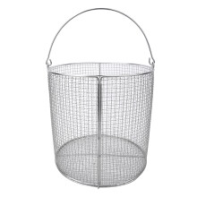 Cestino per sterilizzazione di strumenti resistente alle alte temperature, vassoio medico portatile con lucidatura elettrolitica, design con maniglia