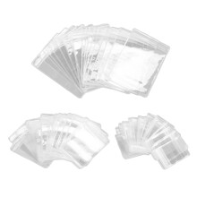 Bolsas resellables para guardar joyas. Bolsas impermeables con cierre autoadhesivo. Diseño transparente de PVC grueso. Bolsas de plástico