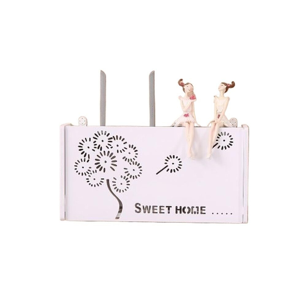 Wifi Router Storage Box Wooden Wall Mounted Holder With Cable Management And Enhanced Ventilation 9094768013441